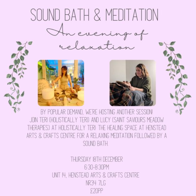 Relaxation Meditation & Sound Bath- 18th December