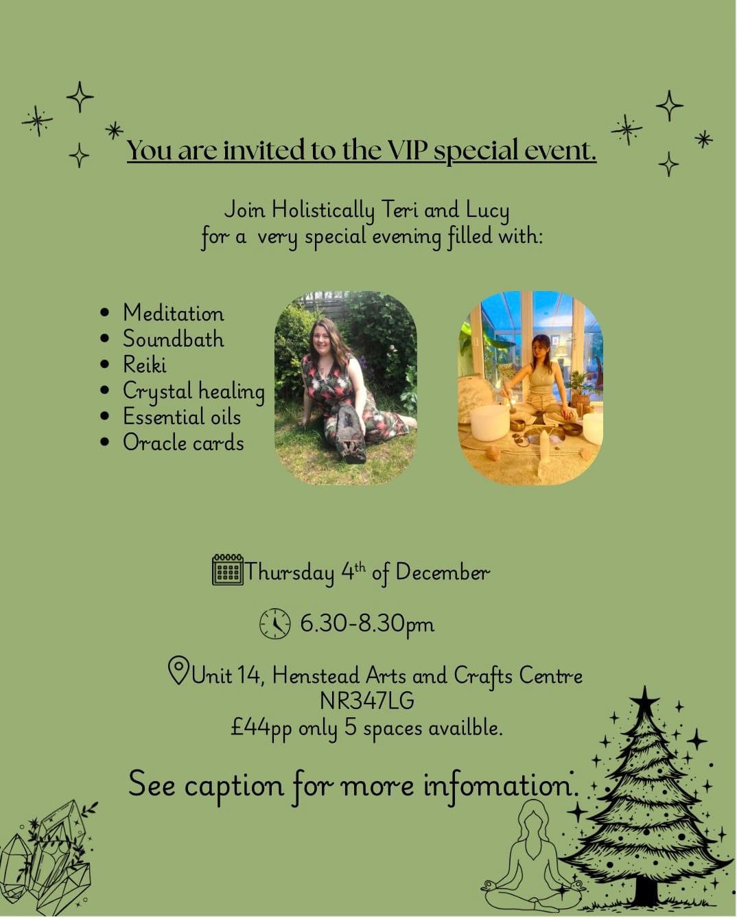 VIP Special Event: Meditation, Sound, Reiki, Crystal Healing, Oracle Cards & Essential Oils!