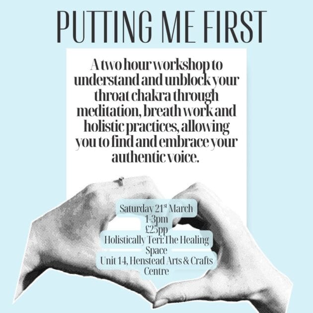 Putting Me First Workshop- Saturday 21st March