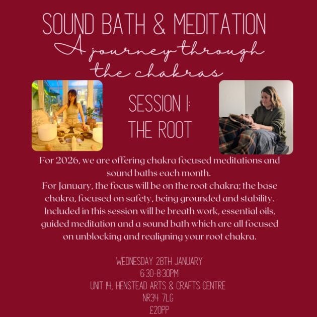 Root Chakra Sound Bath & Meditation- Wednesday 28th January