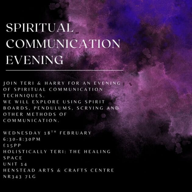 Spiritual Communication Evening- Wednesday 18th February