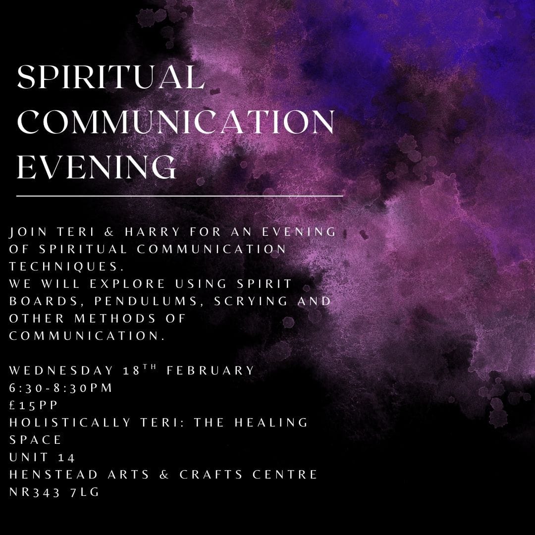Spiritual Communication Evening- Wednesday 18th February