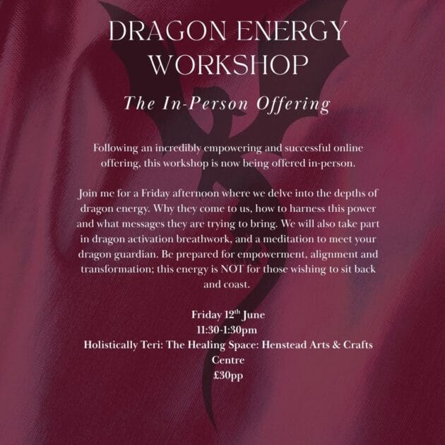 Dragon Energy Workshop- 12th June- 11:30-1:30